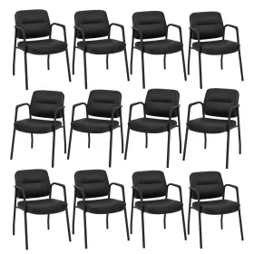 Hcst01653 Costway Waiting Room Chair No Wheels Set Of 12 With Integrated Armrests For Reception