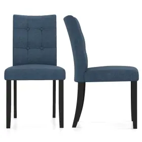 Hcst08214 Costway 2pcs Tufted Dining Chairs Upholstered Kitchen Armless Side With Padded Seat