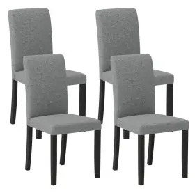Hcst09292 Costway Dining Chair Set Of 4 Mid-century Modern Fabric Upholstered Parson Chairs