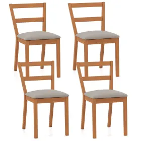 Hcst09440 Costway Dining Chair Set Of 4 Upholstered Seat And Breathable X-shaped