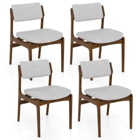 Hcst10867 Costway Modern Padded Dining Chairs Set Of 4 With Seat Tilt Backrest For Room