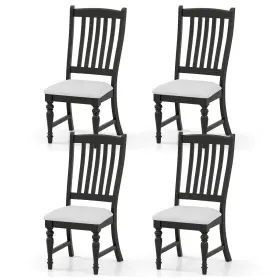 Hcst10909 Costway Set Of 4 Dining Chairs With Solid Wood Legs And Padded Seat Kitchen Side Chair