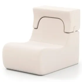 Hcst11314 Costway Floor Chair With Detachable Headrest Washable Ice Velvet Cover And Sponge Filling