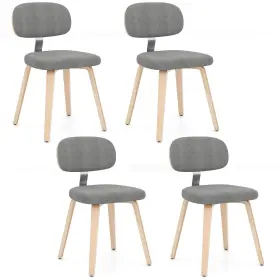 Hcst11367 Costway Dining Chairs Set Of 4 With Curved Backrest Padded Seat For Room Living