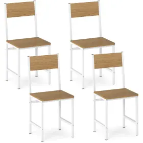 Hcst11711 Costway Set Of 4 Dining Chairs With Metal Legs Slanted Back Wide Seat For Living Room