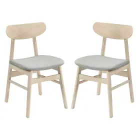 Hcst13226 Costway 2pcs Dining Chair Fabric Upholstered Kitchen Armless Chairs With Rubber Wood Legs