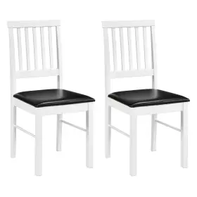 Hcst13339 Costway Dining Chairs Set Of 2 With Hollowed Backrest Padded Seat And Rubber Wood Legs
