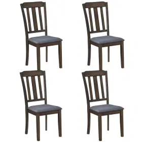 Hcst13500 Costway Dining Chairs Set Of 4 With Comfortable Backrest And Padded Seat For Living Room