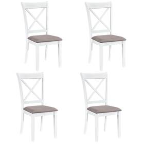 Costway Hcst13519 Dining Chairs Set Of 4 With Comfortable Backrest And Padded Seat For Living Room