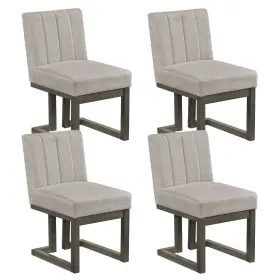 Hcst13535 Costway 4pcs Wooden Dining Chairs Modern Farmhouse Fabric Upholstered Kitchen