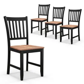 K882a18334 Costway 4 Pieces Of Dining Chair Kitchen Houme Spindle Back Side With Wooden Legs