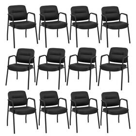Costway Us-2hcst01653 Waiting Room Chair No Wheels 12 Pcs With Integrated Armrests For Reception