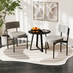 Us-2hcst06423 Costway Dining Chair Set Of 2 With Curved Backrest Padded Seat And Metal Legs For Room