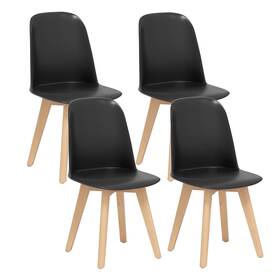 Costway Us-2hcst09436 Modern Dining Chairs Set Of 4 Armless Kitchen 330 Lbs Load Capacity