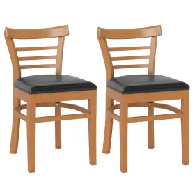 Us-2hcst09585 Costway Modern Dining Chair Set Of 2 Upholstered Kitchen With Rubber Wood Legs