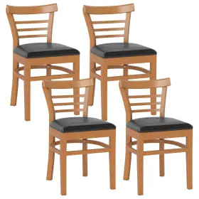 Us-2hcst09586 Costway Modern Dining Chair Set Of 4 Upholstered Kitchen With Rubber Wood Legs