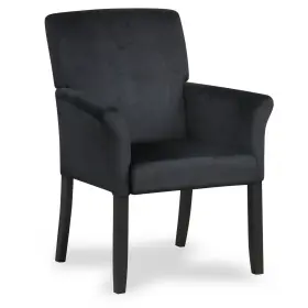 Us-2hw65741dk Costway Waiting Room Chair With Padded Armrests And Solid Rubber Wood Legs For Meeting