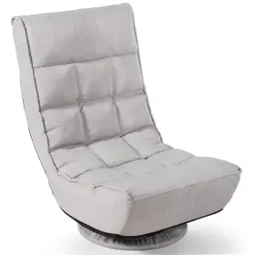 Us-2w58058gr Costway Folding Game Chair Floor Lazy Sofa 4-position Adjustable Swivel Home Grey