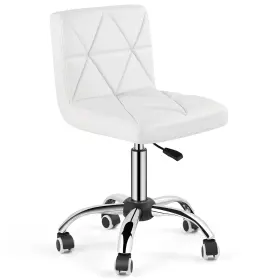 S3070 Cosvalve Rolling Home Office Desk Barber Chairs Armless 360 Swivel Pu Stool Adjustable