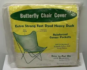 808-7850 Crawford Vtg Shady-nook Butterfly Chair Cover Heavy Duck Canvas Buttercup J-4