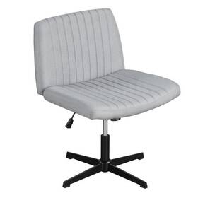 Criss Cross-legged Swivel Desk Chair Wheels-gray - Color Gray 197867734626 Cross-legged No Wheels-gray -
