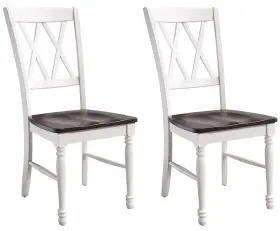 Cf501018wh Crosley Shelby Traditional Wood X-back Dining Room Chairs Set Of 2 Kitchen Chair Di