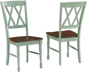 Crosley Furniture 710244259460 Shelby Traditional Wood X-back Dining Room Chairs Set Of 2 Kitchen Chair Di