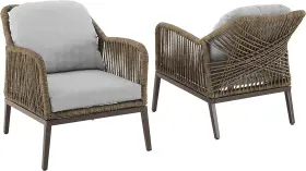 Co7361lb-lg Crosley Furniture Ko70022br Haven 2-piece Outdoor Chair Set Brown