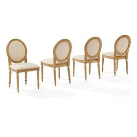 Crosley Furniture Kf20063rb-cr Daphne 4-piece Dining Chairs In Rustic Brown And Creme
