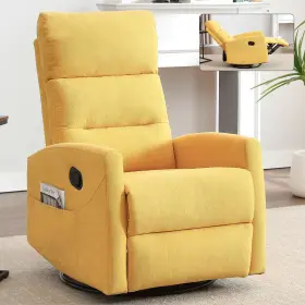 Cnk-pnufegahdcna1p Cuisinsmart Wtpj--cnk-pnufegahdcna1p Nursery Rocking Chairs 360 Swivel Rocker Recliner With Hight Back