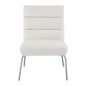 I00219-1001 Decoro Classic Brands Eternity Upholstered Armless Accent Chair White Mid-century