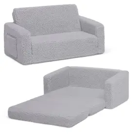 208223w-5031 Delta Children Cozee Flip-out Sherpa 2-in-1 1 Count Pack Of Grey
