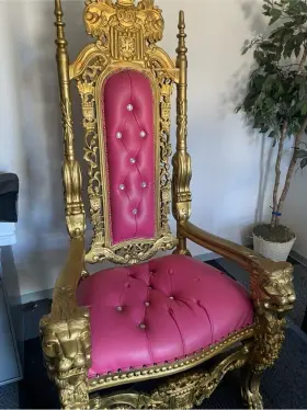 Af1038 Design Toscano Throne Chair - Gold