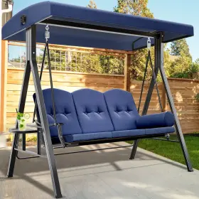 Mwyimhcv7p Dextrus Silla Columpios Con Cojines Azul Para Adultos Patio Exterior Hamaca En Oferta De