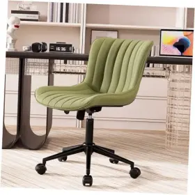 Dexun Inc 735942498942 Ergonomic Home Office Desk Chair With Wheels Comfy Avocado Green Modern