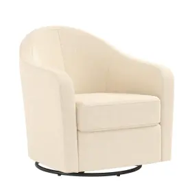 8035189ls Dhp Gentle Swivel Curved Accent Chair Ivory Boucle