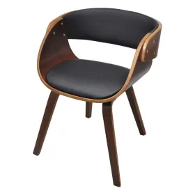 Dining Chair Black Brown Plywood Cotton Polyurethane Standard 718475861454 And