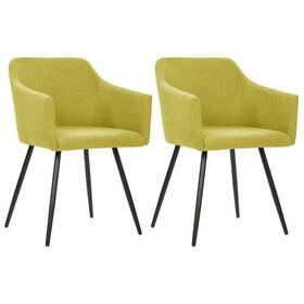 Dining Chair Set 720286051740 Of 2 Green Fabric 100% Polyester Metal Medium