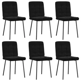 Dining Chair Set 721158569011 Of 6 Black Velvet 100% Polyester Plywood Metal
