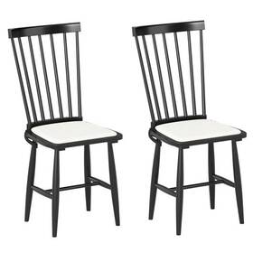 Dining Chairs Set 694162374637 Of 2 Farmhouse Solid Rubber Wood Windsor With Removable