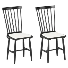Dining Chairs Set 694162374637 Of 2 Farmhouse Solid Rubber Wood Windsor With Removable