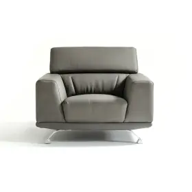 72329a Divani Casa Brustle - Modern Dark Grey Eco-leather Chair