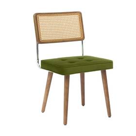 Dobleepy 1005000695 Natural Rattan Dining Chairs - Upholstered Kitchen Tall Cane
