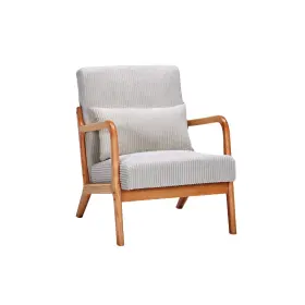 W2989p241862 Donext Mid-century Modern Accent Chair With Wood Frame And Pillow - Living Room Bedroom