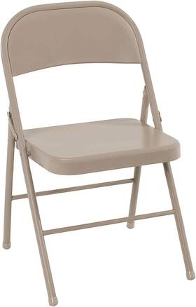 Dorel Home Furnishings 14711ant4e All Steel Folding Chair Antique Linen 4-pack