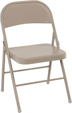 14711ant4e Dorel Home Furnishings All Steel Folding Chair Antique Linen 4-pack