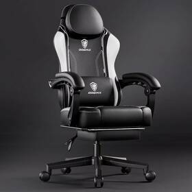 Dowinx 974448114770 Gaming Chair With Pocket Spring Cushion For Adults 300lbs White