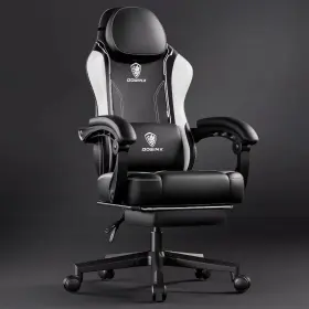 Dowinx 974448114770 Gaming Chair With Pocket Spring Cushion For Adults 300lbs White