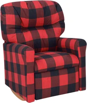 15013 Dozydotes Buffalo Check Child Recliner Multi Color