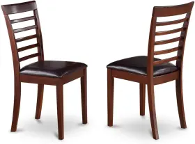 -- Dropship 313099590551 Mlc-mah-lc Milan Dining Chairs - Faux Leather Upholstered Wooden Set Of